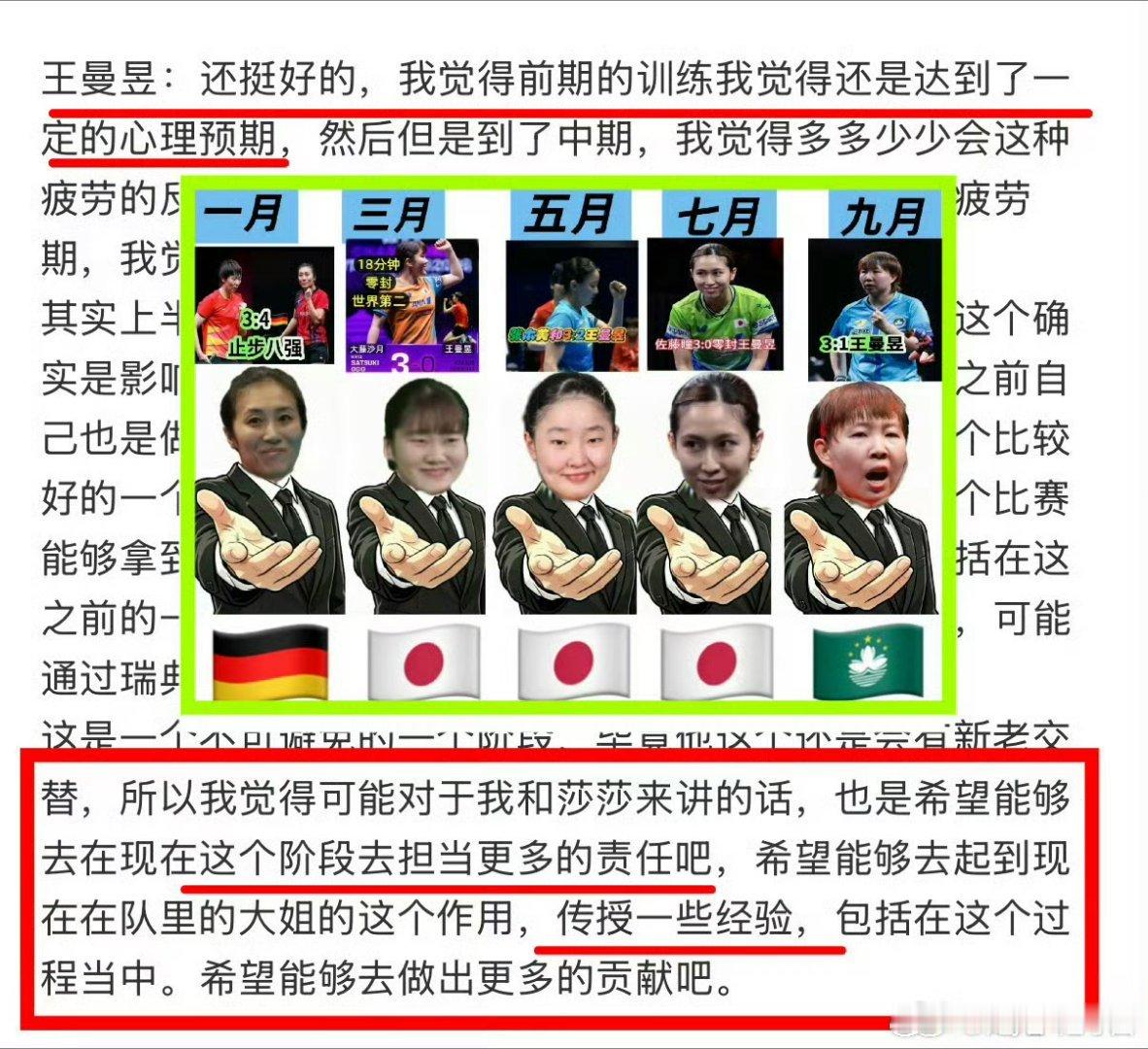 #孙颖莎谈王曼昱输球#做人还是要有感恩的心，昨天刚为你擦完屁股，今天就买莫名其妙的CT，不可取啊，求