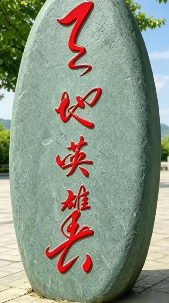石碑上几个字，能认识两个字一般，认识三个字算你牛，全部认识哪绝对是个高手。这