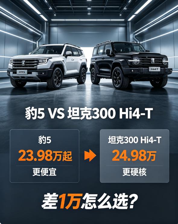 豹5和坦克300Hi4-T选谁啊？我同事最近快被这俩车逼疯了，23.98万起