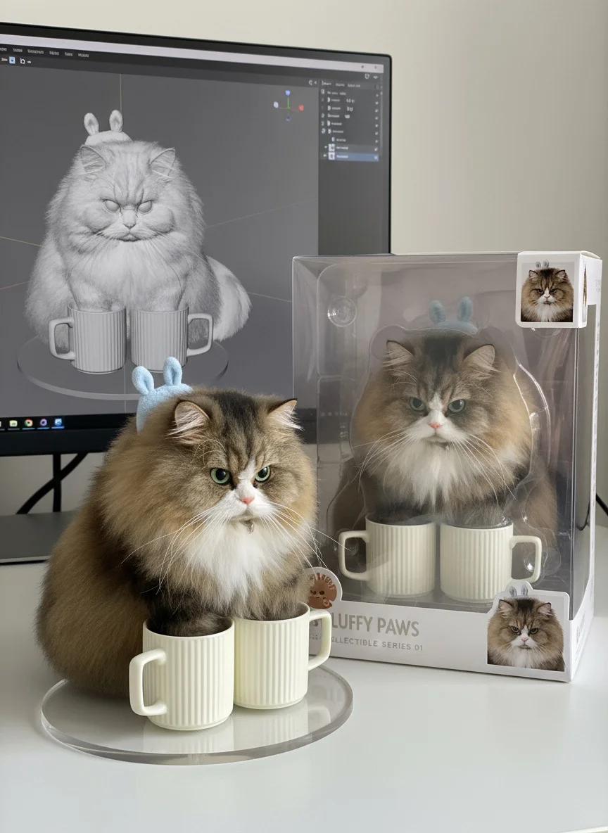终于拥有自己的小猫手办啦！！