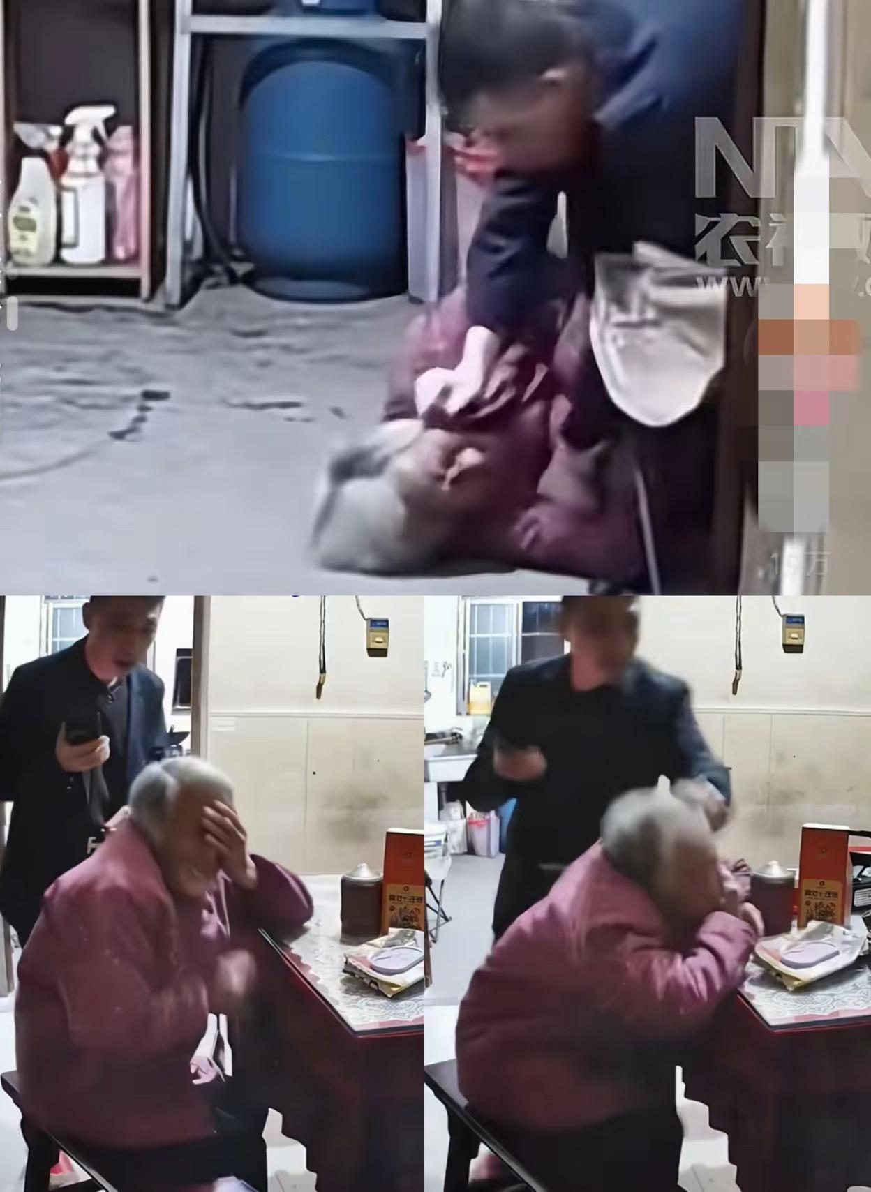 儿子打93岁老妈，奢侈品穿身还下狠手，监控拍下后妹妹发网引发担忧。江苏常州有