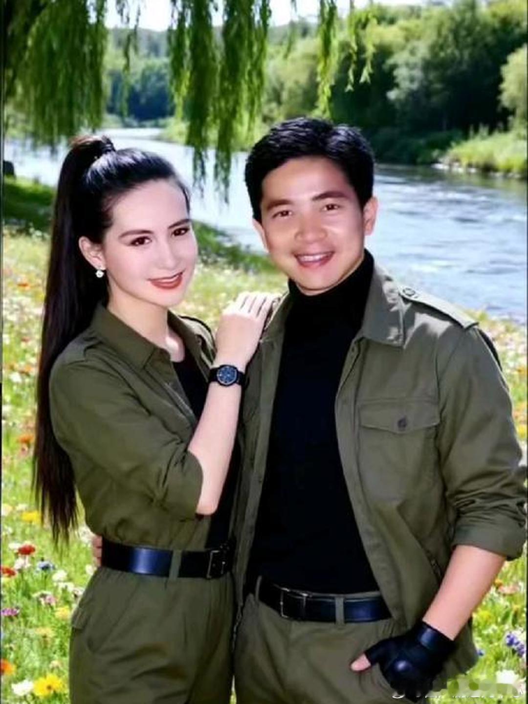 何超琼和陈百强的写真照，真是郎才女貌呀！