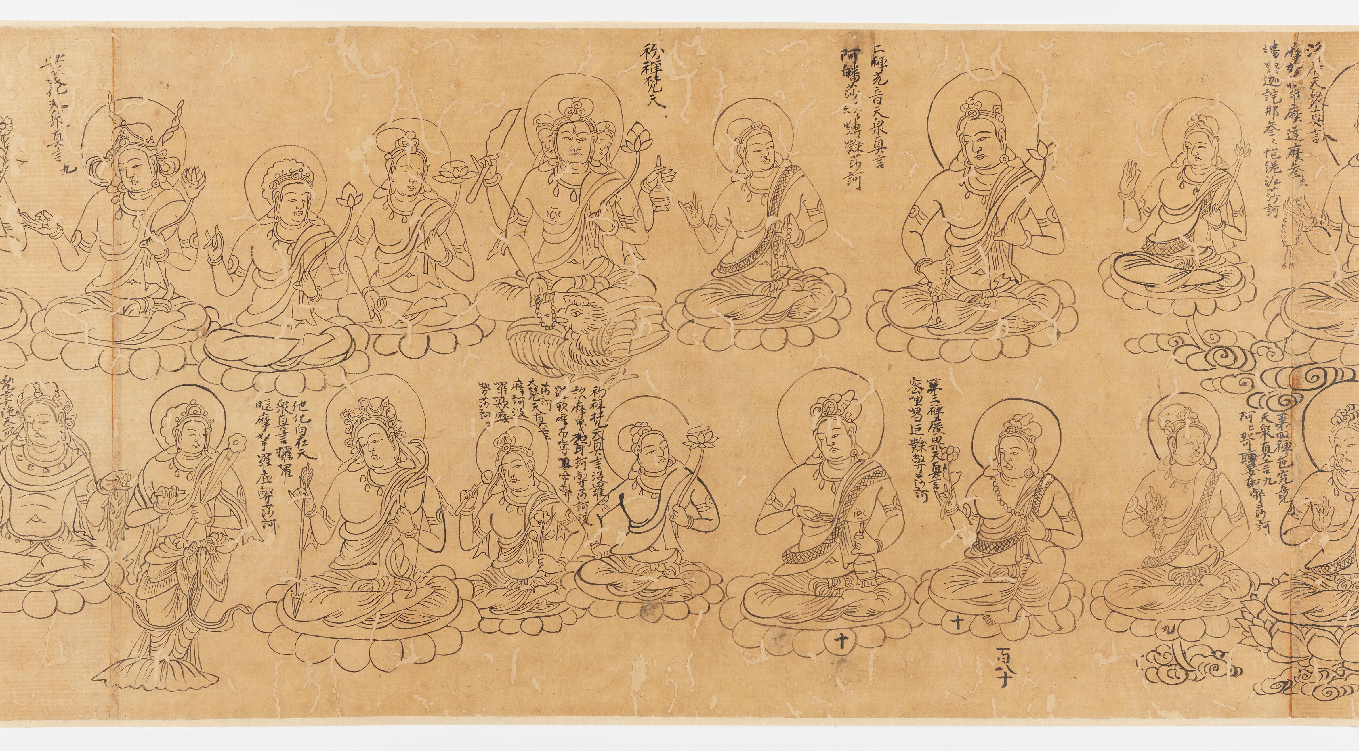 奈良博物馆|唐代·胎藏图白描摹本（下卷）