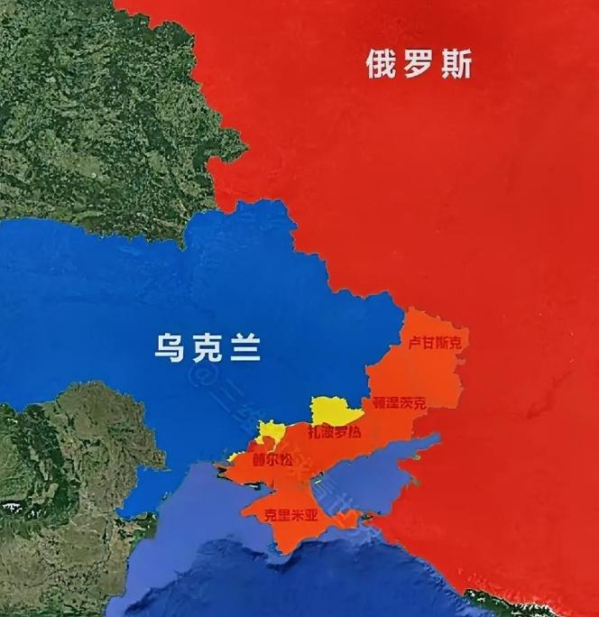 以后的乌克兰，可能就是这样子了，乌克兰的领土估计得少好几块，比如说卢甘斯克、赫尔