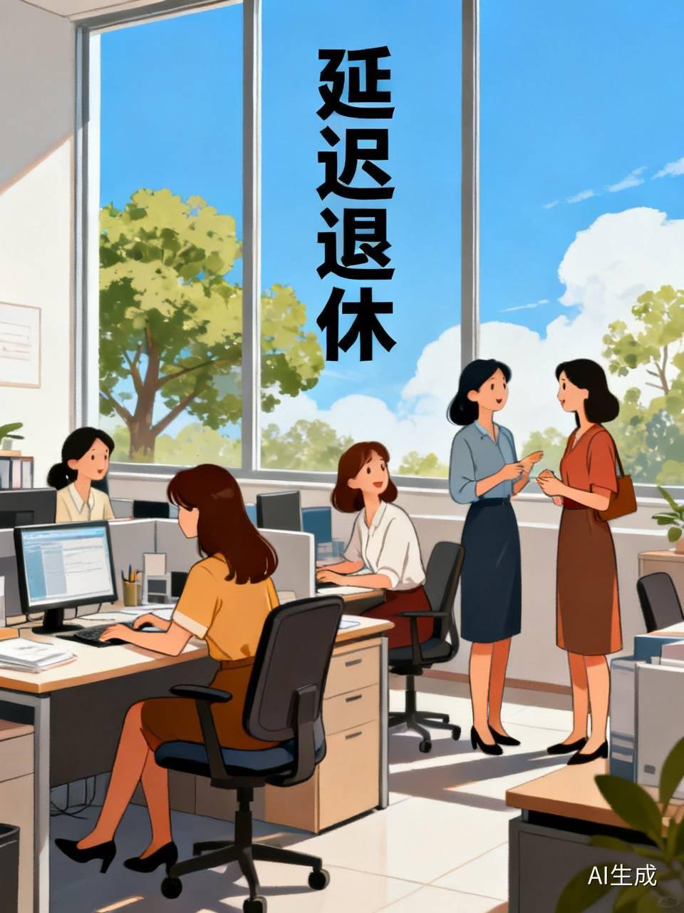 办公室里，3名副高女教师都选择延迟退休5年，同事们都很无奈，包括校长。因为她