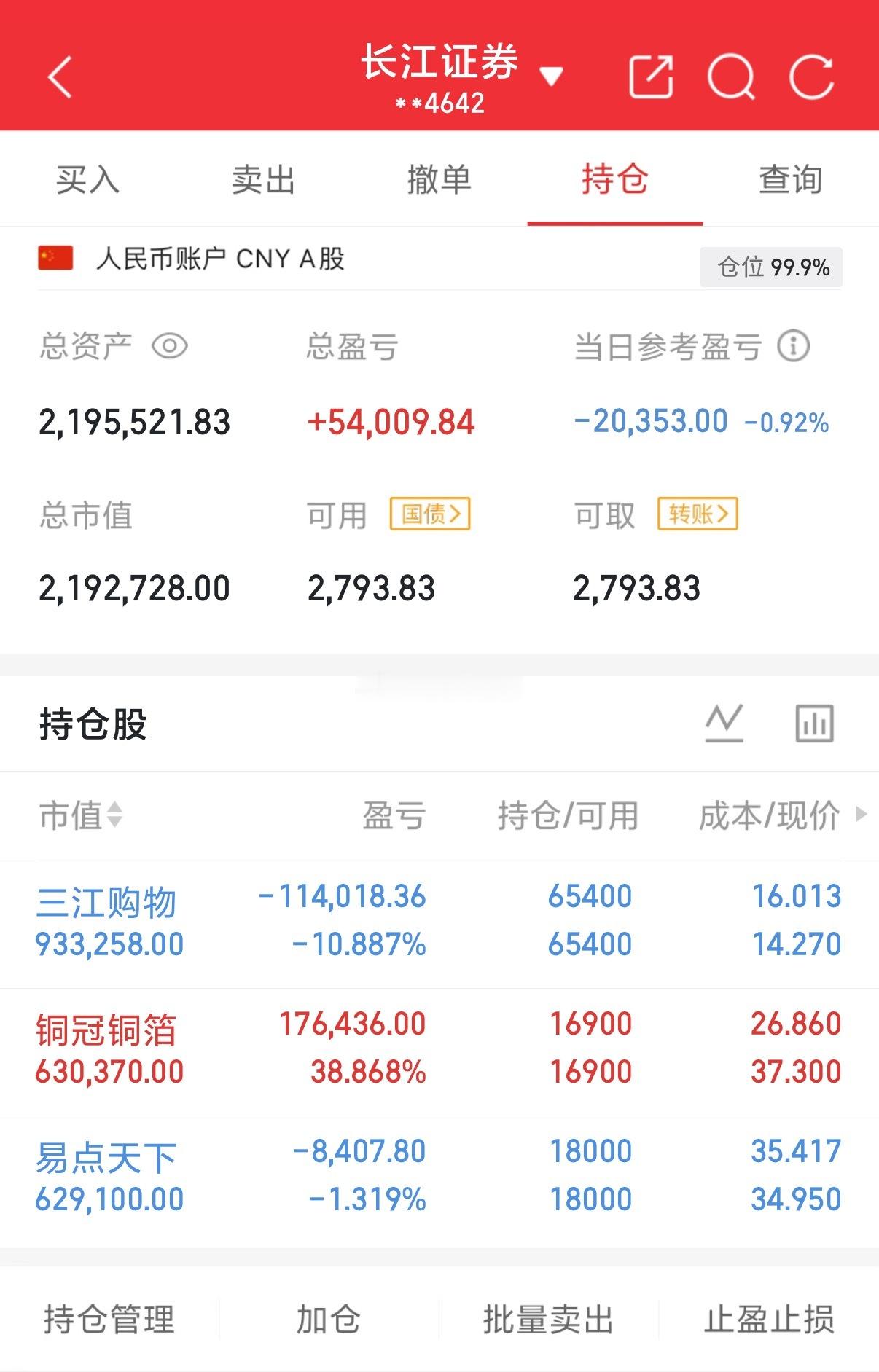 用80万本金实盘记录（第153天）实力见证，拒绝马后炮！！！继续持有：三江购物
