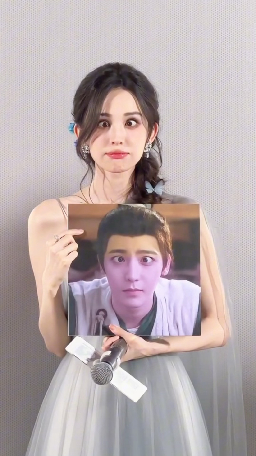 娜扎跳舞肩带断了娜扎复刻侯明昊表情包，美之萌之