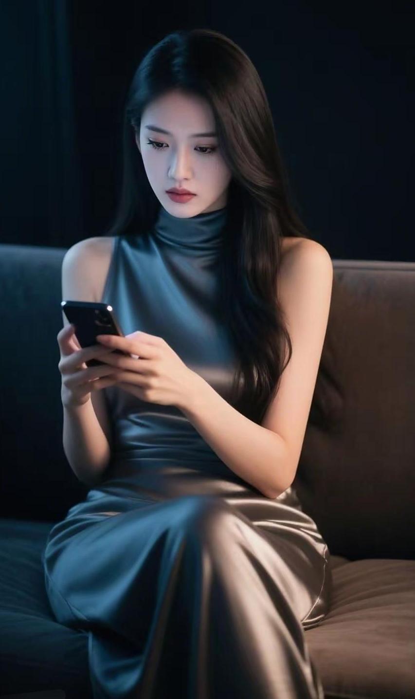 沉思的夜晚，手机里的世界