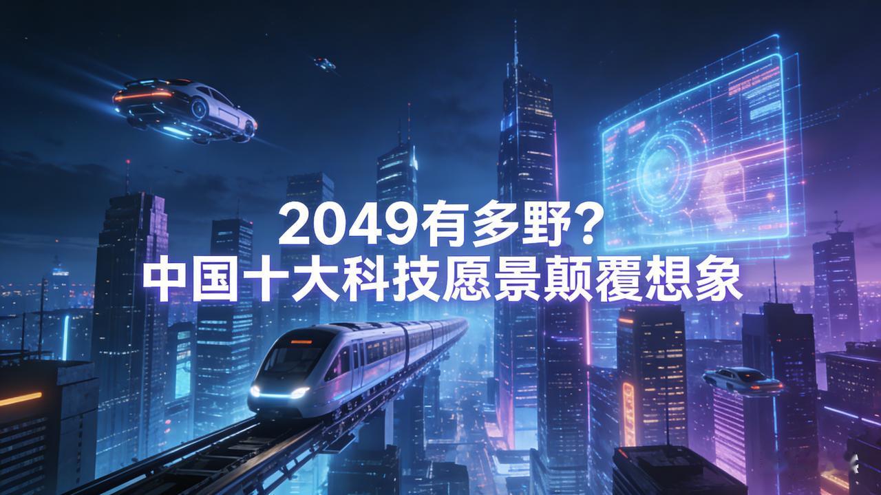 2049有多野？中国十大科技愿景颠覆想象！25年后的生活，可能比科幻片还疯