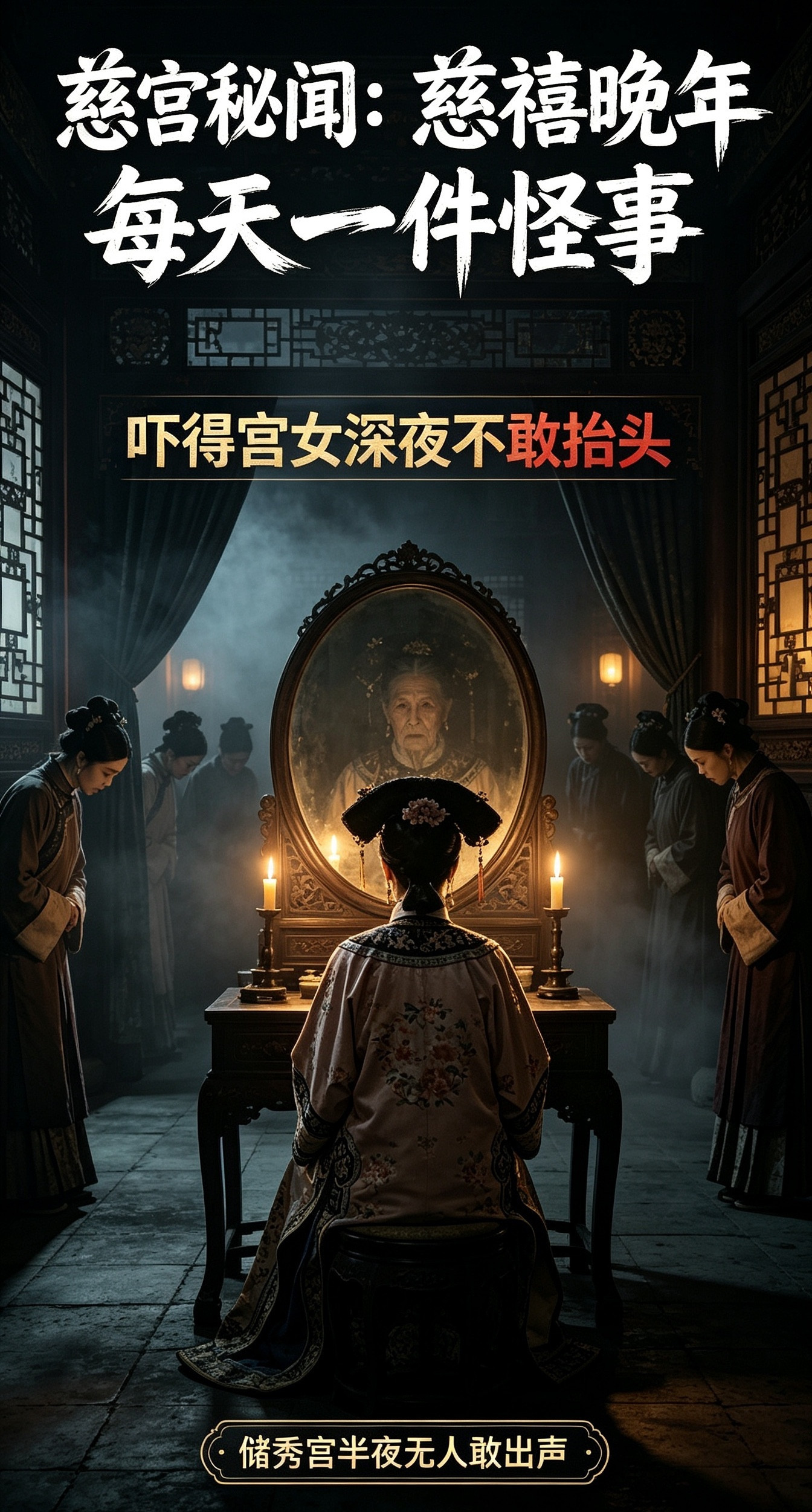 清宫秘闻：慈禧晚年每日一件怪事，吓得宫女深夜不敢抬头晚清紫禁城里，一直流传一句让人毛骨悚然的话：宁可