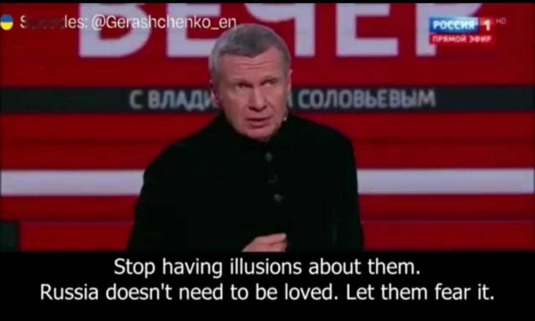 俄罗斯国家电视台王牌节目主持人索洛维耶夫在11月27日的节目上说，俄罗斯不需要西