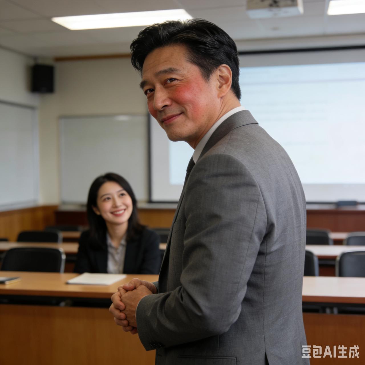 说来没有人相信，我们学校有一个男教师，和我同在一个教研组。本来这个人年纪不大，才