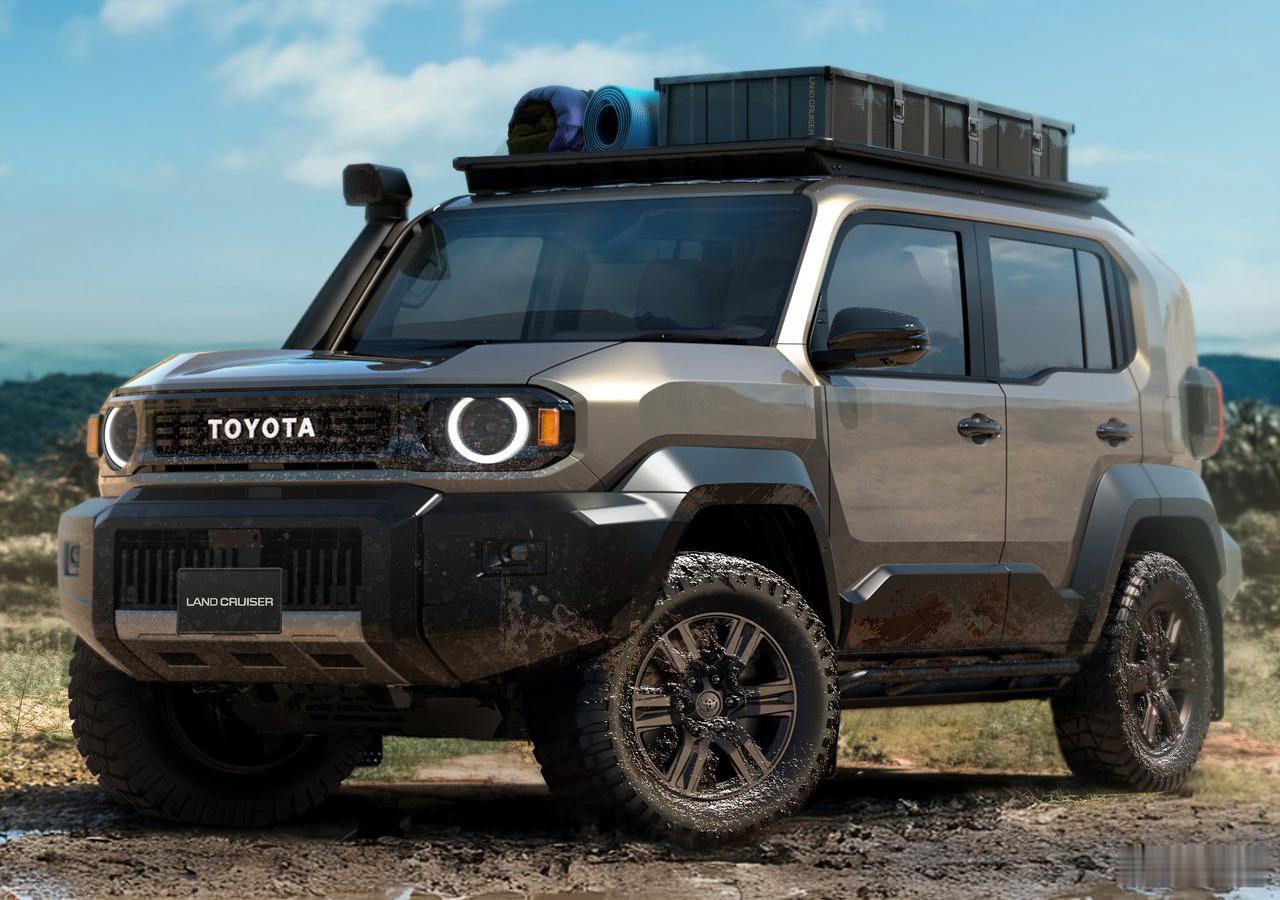 兰德酷路泽FJ实车看着是不是特硬,别看它短但它高啊1960mm,这造型最像国内哪