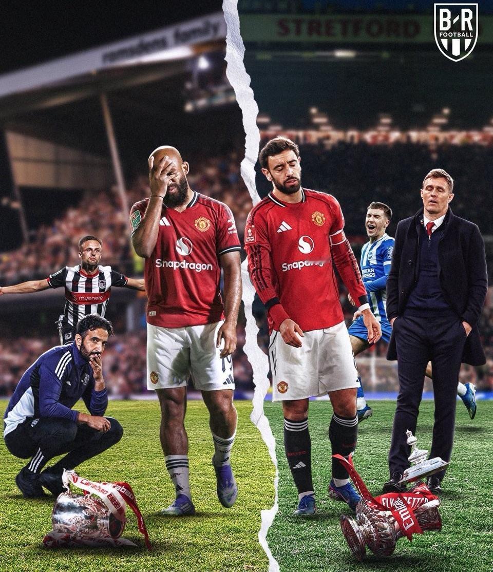 谢什科连场进球，B费献助攻，曼联再遭打击，在足总杯上1-2不敌布莱顿，被淘汰出局