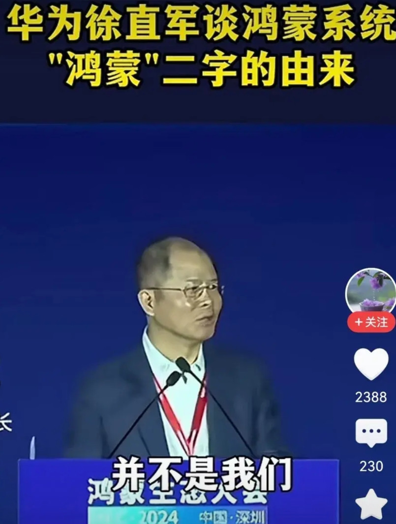 华为“唯一一次妥协”，鸿蒙本来不叫鸿蒙，是大家这么叫的就变成鸿蒙了，也是在被打压