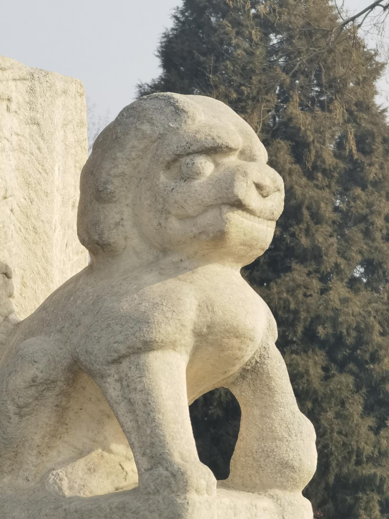 沉思的石狮子，守护着古老的秘密。北岳庙沉浸式游玩。