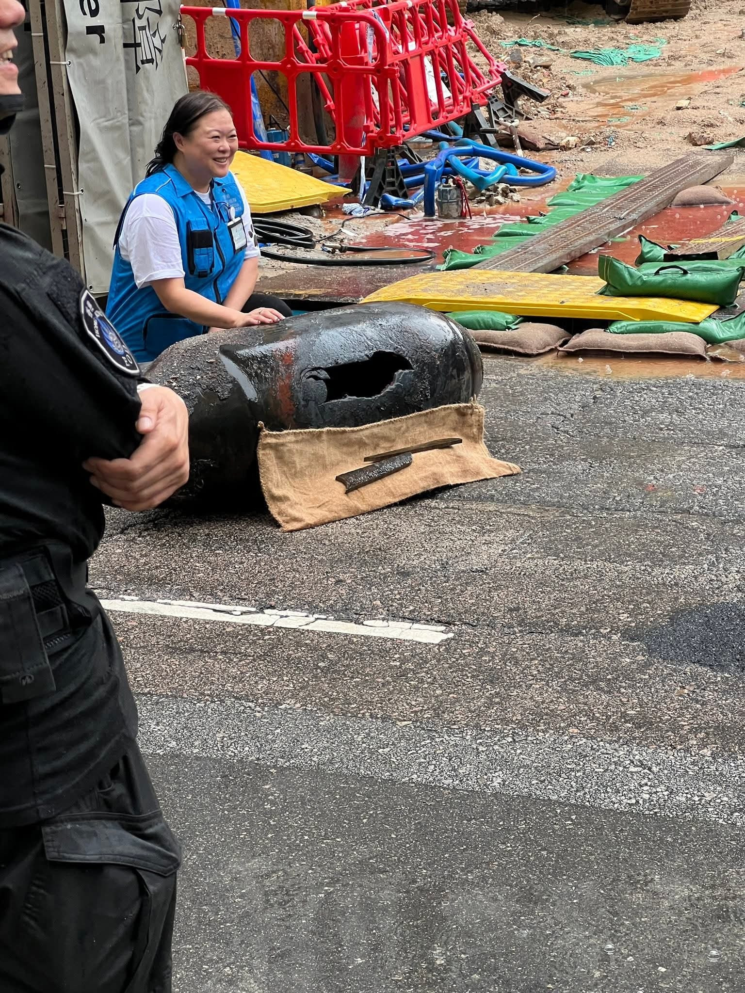 9月20日香港警方拆除的二战时期美制AN-M65型航弹，重达1000磅（将近50