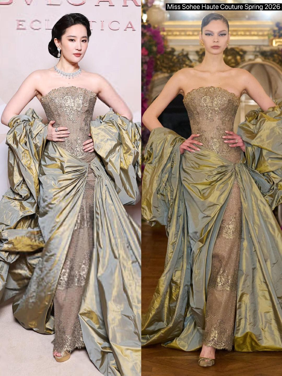 刘亦菲宝格丽第二套造型，世界名画级的生图