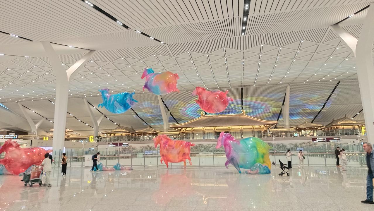 西安T5航站楼：大到离谱，全靠嘴问西安机场去年新开的T5航站楼，那叫一个大