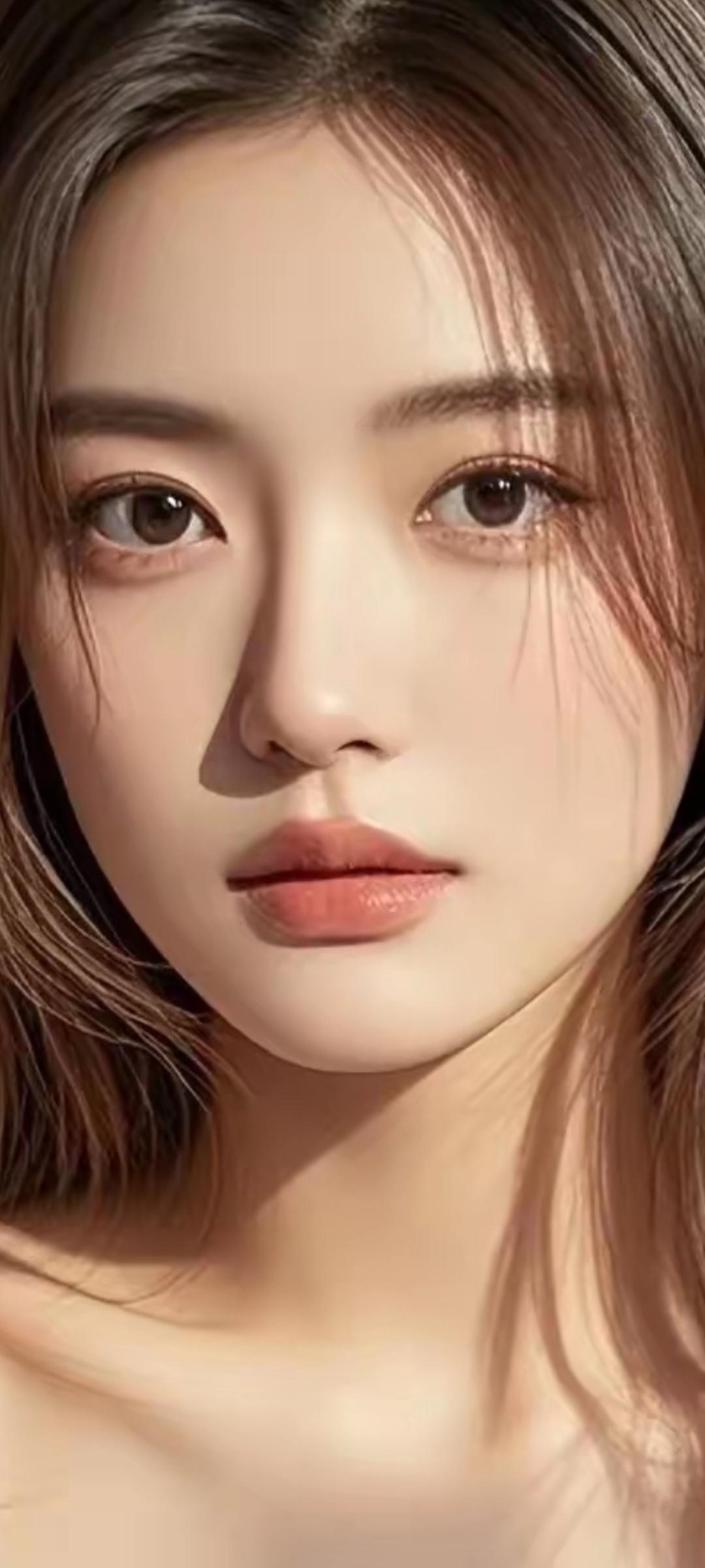 温柔眼波，自然妆容，清新动人