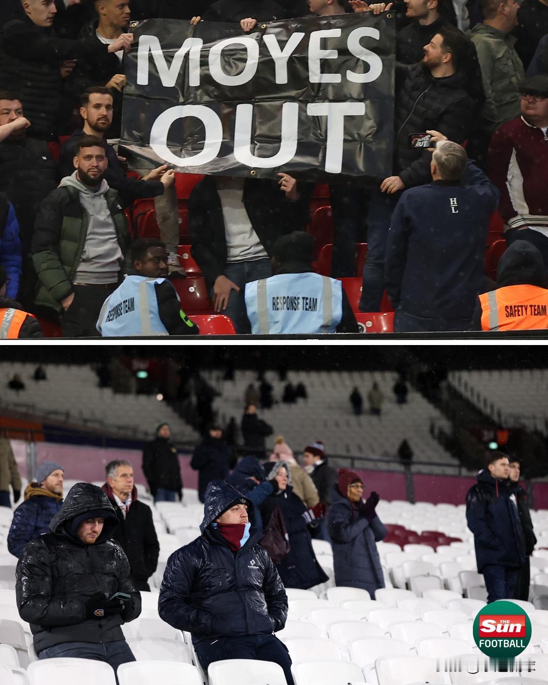 不到两年前，西汉姆联球迷高喊：莫耶斯下课！如今，莫耶斯将濒临降级的埃弗顿带到了联