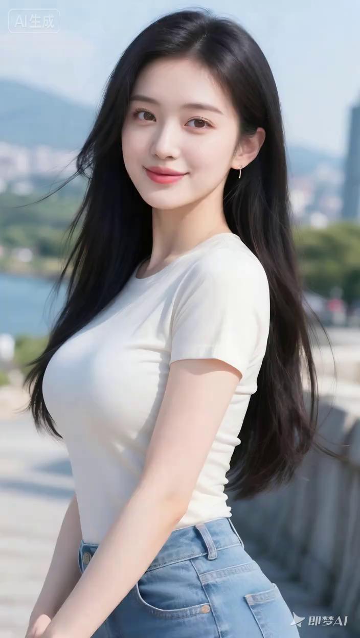 远山含雾，江水温柔，清雅侧颜，眉目含情。人间万般风月，都不如这一场温柔相遇。