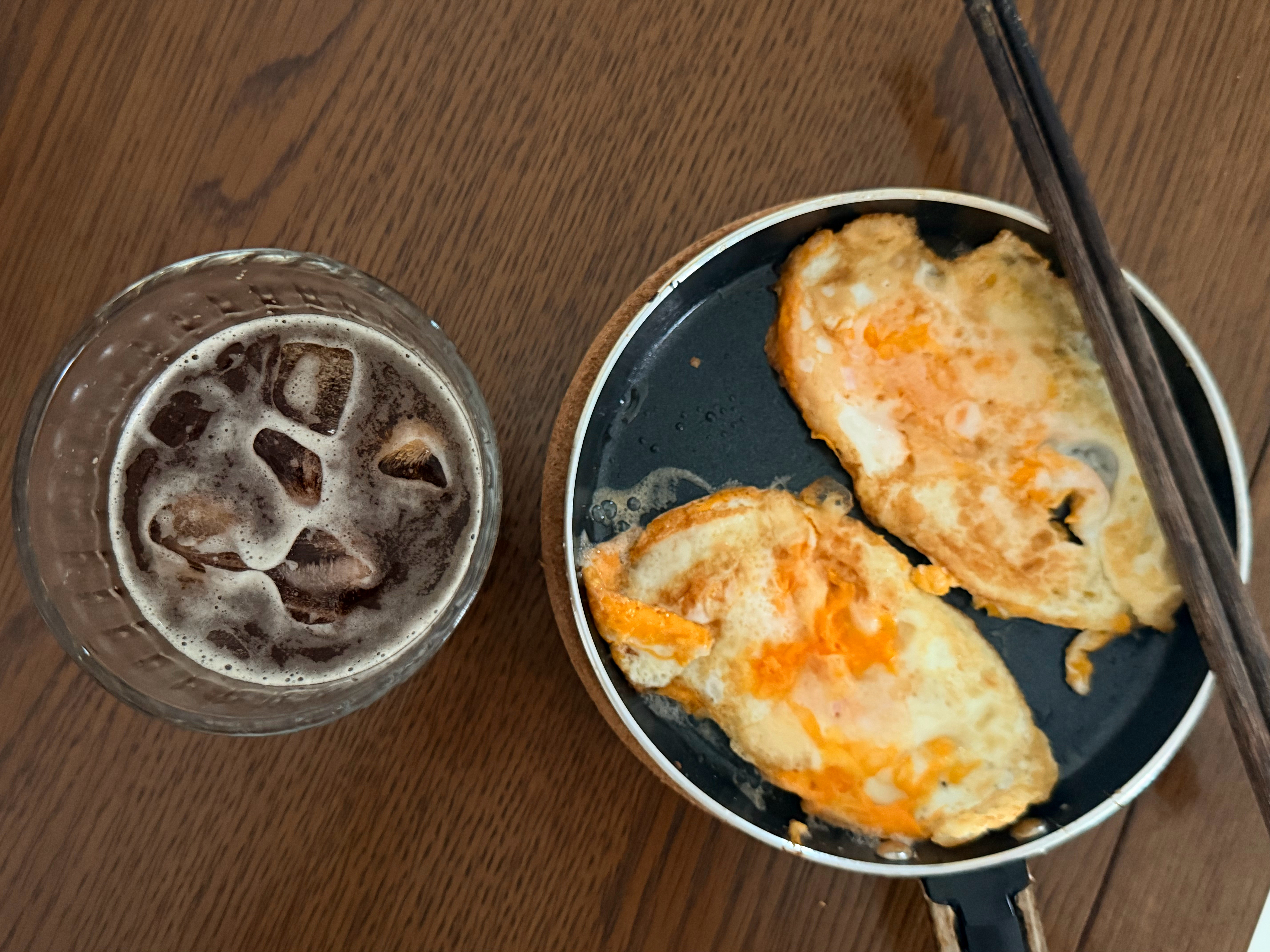 🍳煎鸡蛋+冰美式☕️​​​