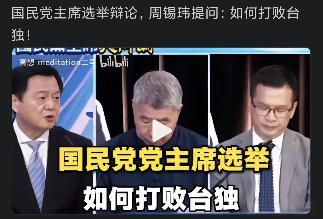 台湾国民党主席选举辩论会所表达的两岸关系，只有张亚中比较中肯！其它的都是喊口号！