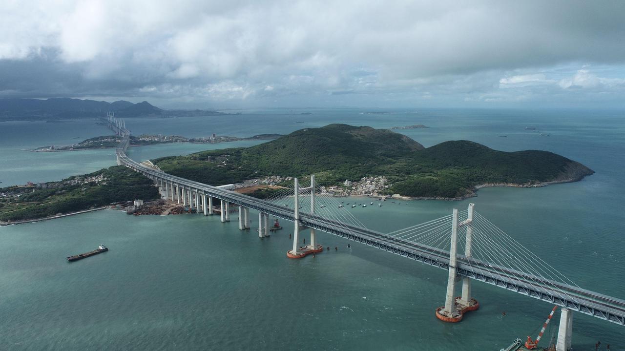 厦门金厦大桥施工真的太顺利啦！2023年10月动工的厦金大桥（厦门段），路线全长