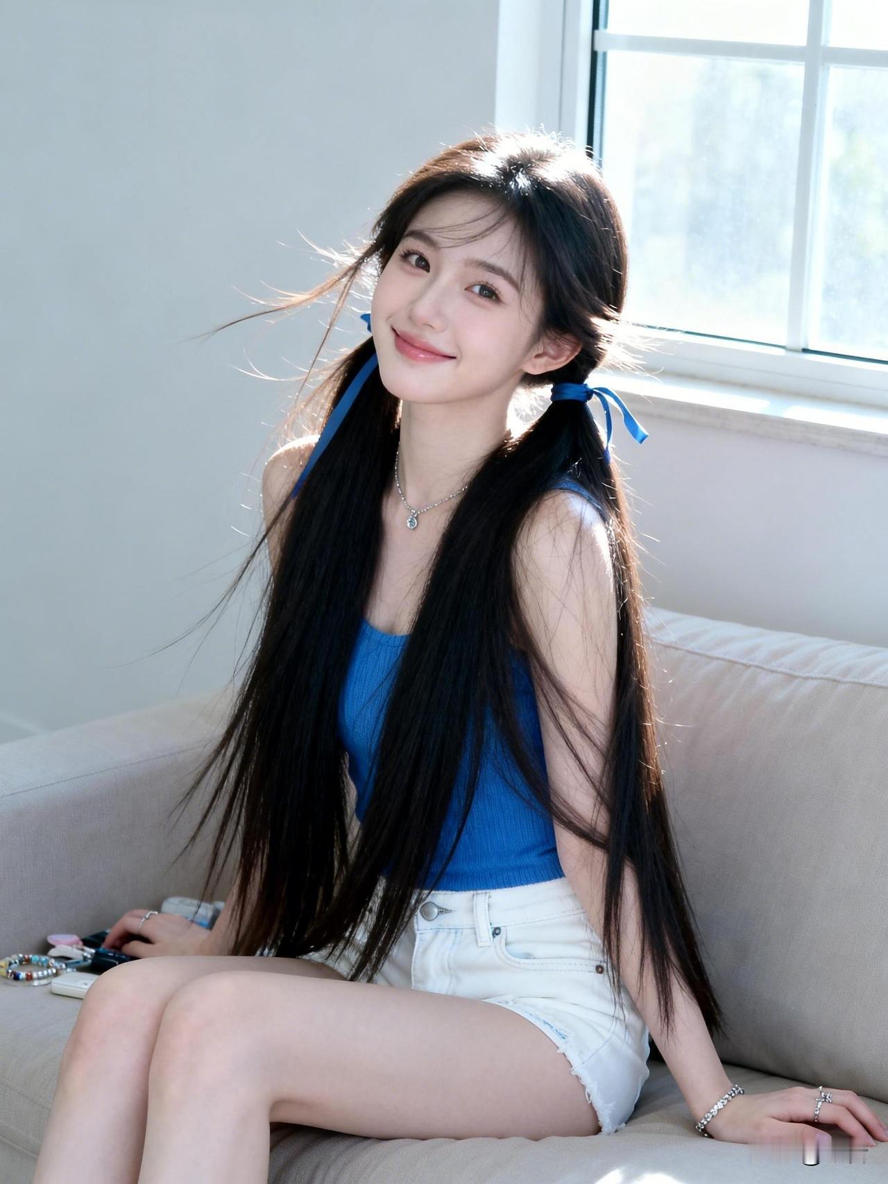 长发一扎沙发一瘫今日主打一个随性自然