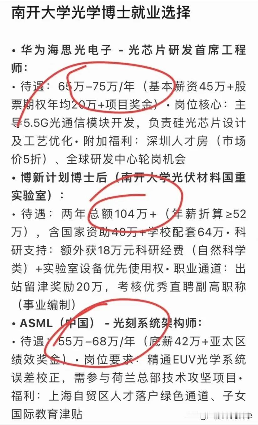 南开大学博士3个高薪offer到底怎么选？第一个是华为深圳总部研发岗，年薪