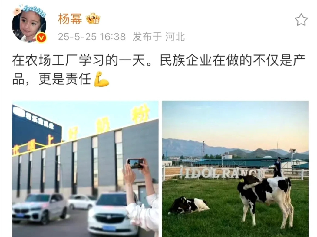杨幂这是“下乡体验”了？幂姐昨天跑去农场·工厂学习，直接把我笑不活了😆