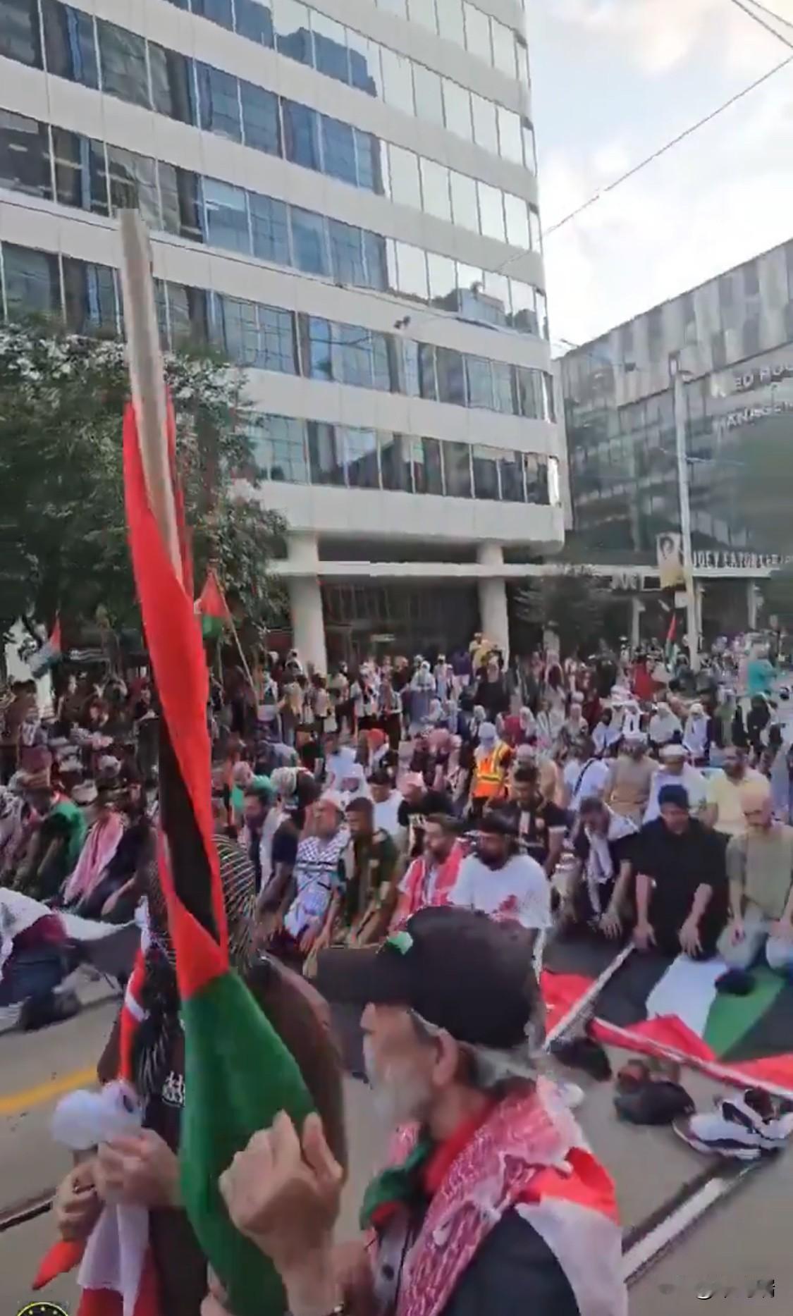 加拿大多伦多有超过70座清真寺，但穆斯林却在繁忙的街道中央祈祷，阻碍通勤者和救护