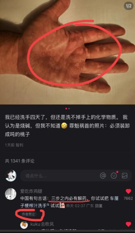 中国老祖宗的智慧再一次震惊世界！智利网友上小红书求助：手上的化学物质洗不掉怎么办