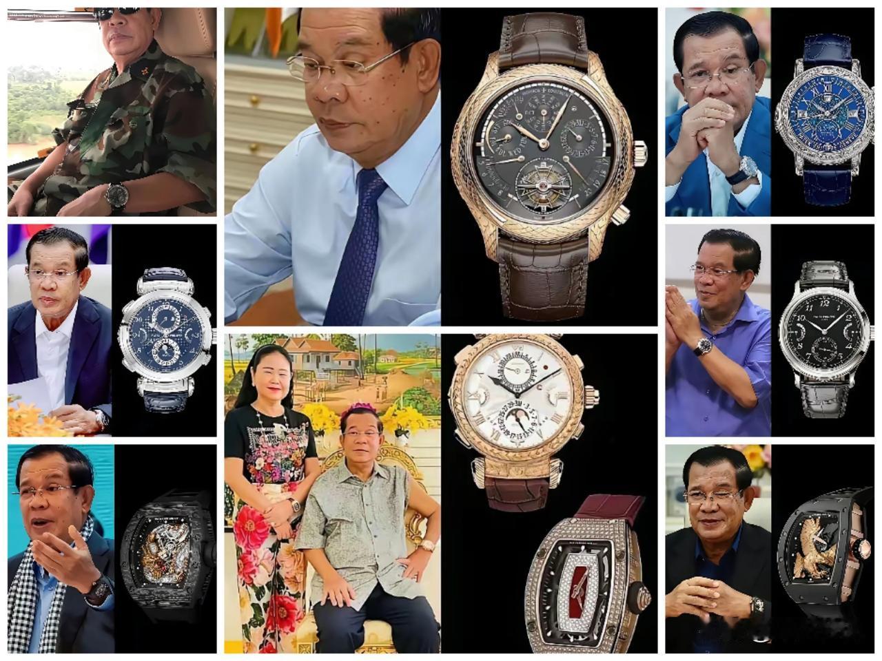 洪森让百姓捐大米，自己带名表炫富昨天柬埔寨要求国民向军队捐赠大米以支援柬埔寨对