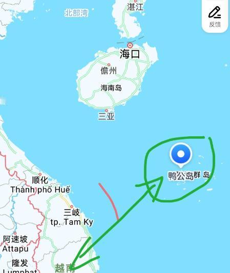 特意去查了查羚羊礁、鸭公岛两个岛礁的地理位置，看完就一个感觉：难怪越南急成这样，