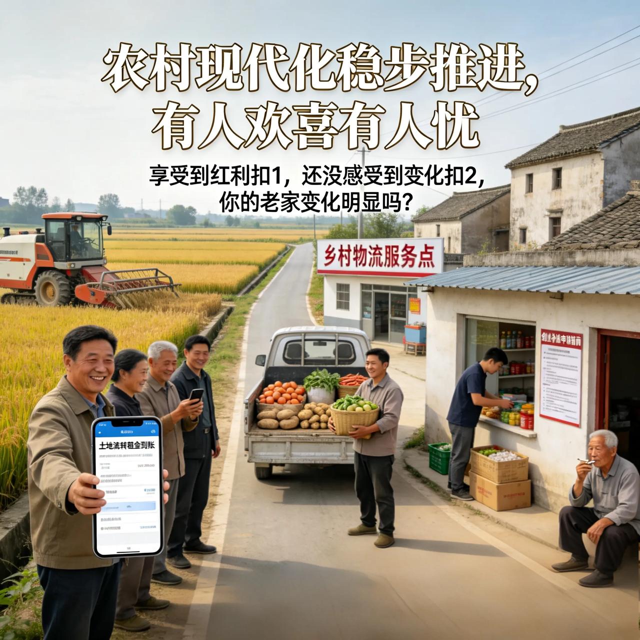 农村现代化稳步推进，有人满心欢喜，有人直言红利没落地？昨天和厂里农村来的工