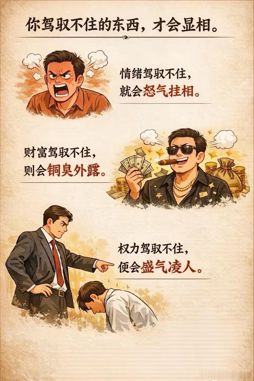 你驾驭不住的东西，才会显相