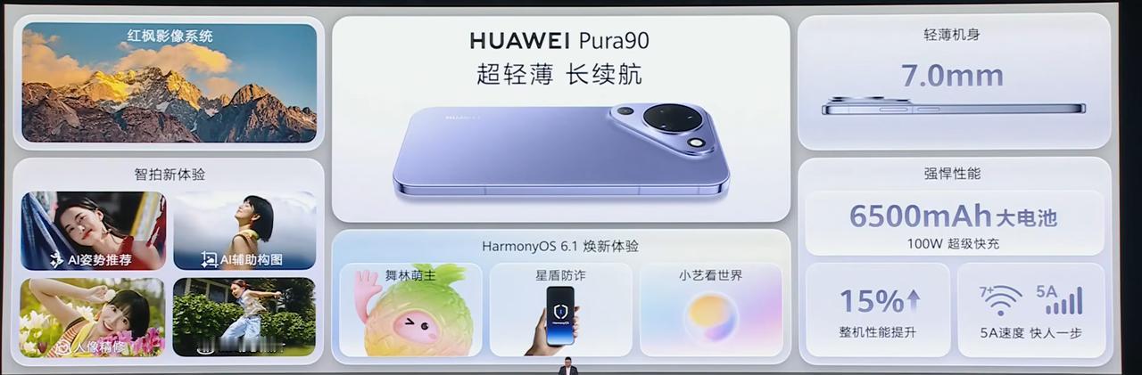 讲了半天也没说华为Pura90标准版的处理器，感觉余讲标准版的时候声音都变小了，