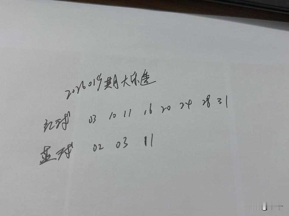 2026019期大乐透自选8➕3仅供参考