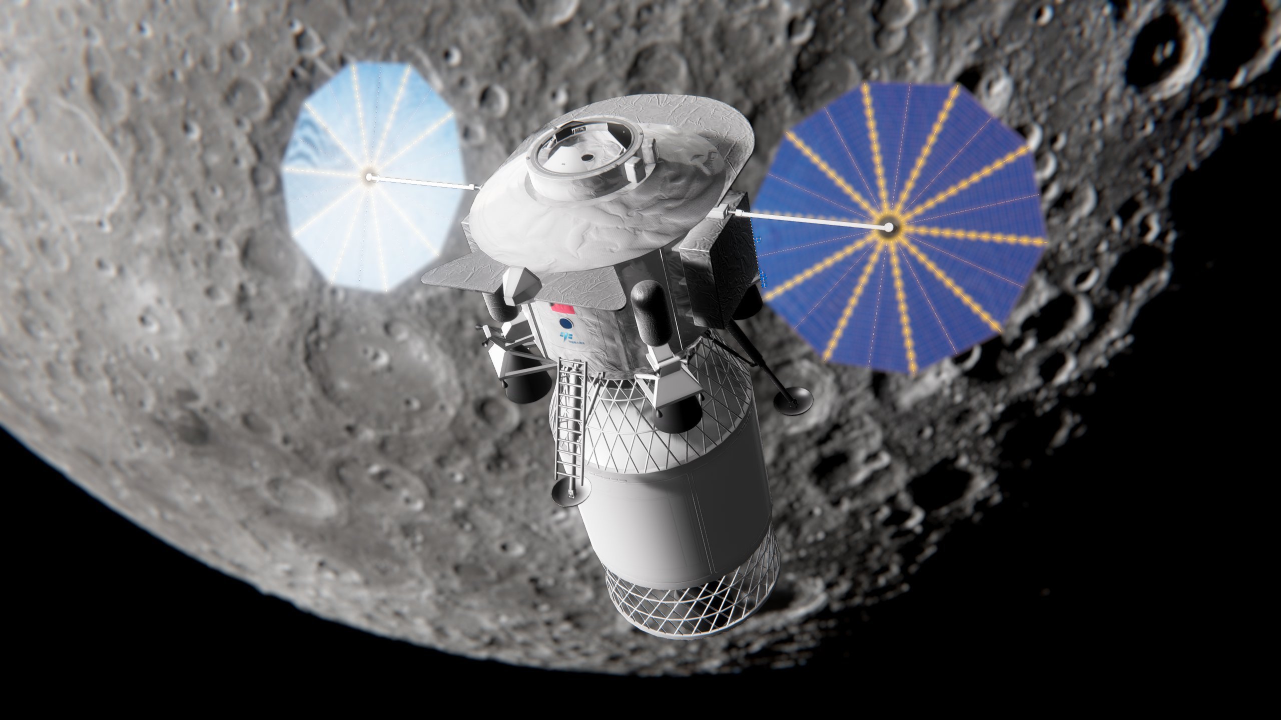 月球轨道上的揽月着陆器图源X：Truthful_ast