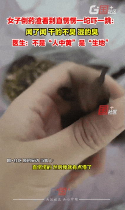 “太恶心了！”河南安阳，一女子在熬中药，倒出药渣后，竟然发现有一坨长长硬硬而且还