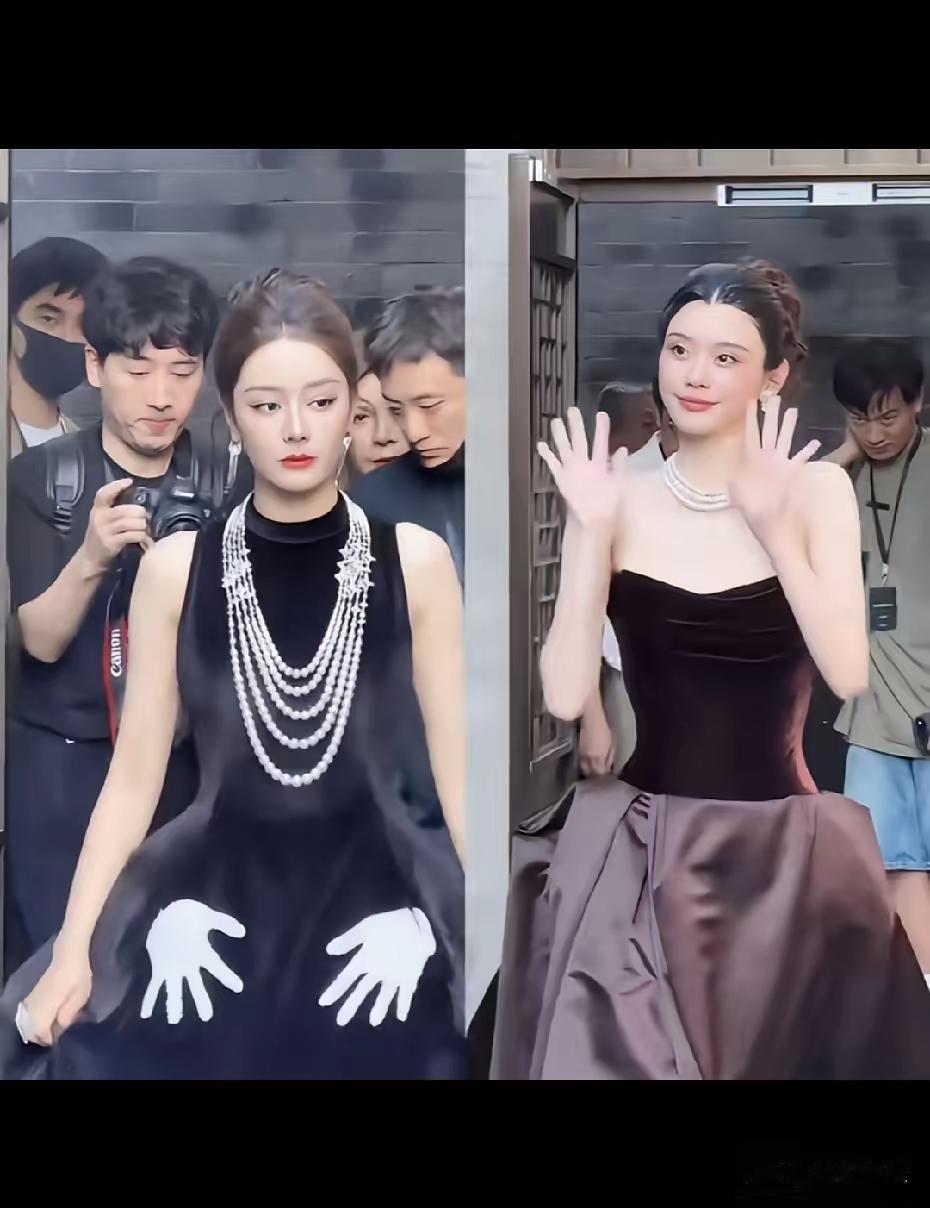 迪丽热巴和奚梦瑶同框参加活动！一个是顶级超模，一个是顶级流量，一个身高，腿长