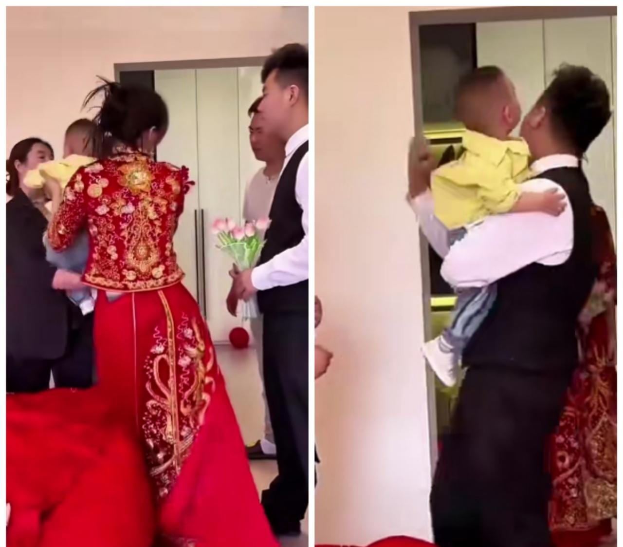 二婚妈妈出嫁，婆家原本不让带孩子，可当孩子一句“妈妈，你不要我了吗”，妈妈当场崩