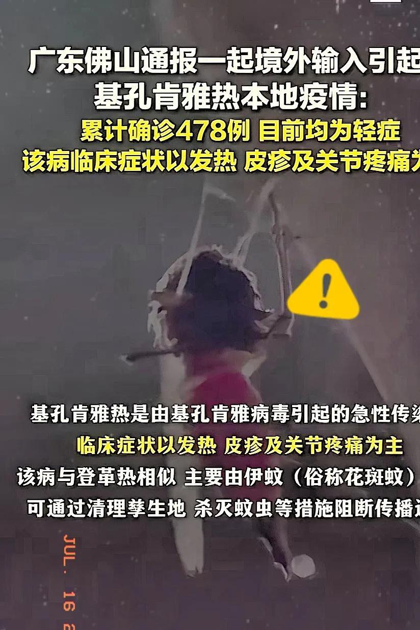 请求立马对进入中国的外国人进行传染病的检查。这不是危言耸听，看看，广东佛山出现