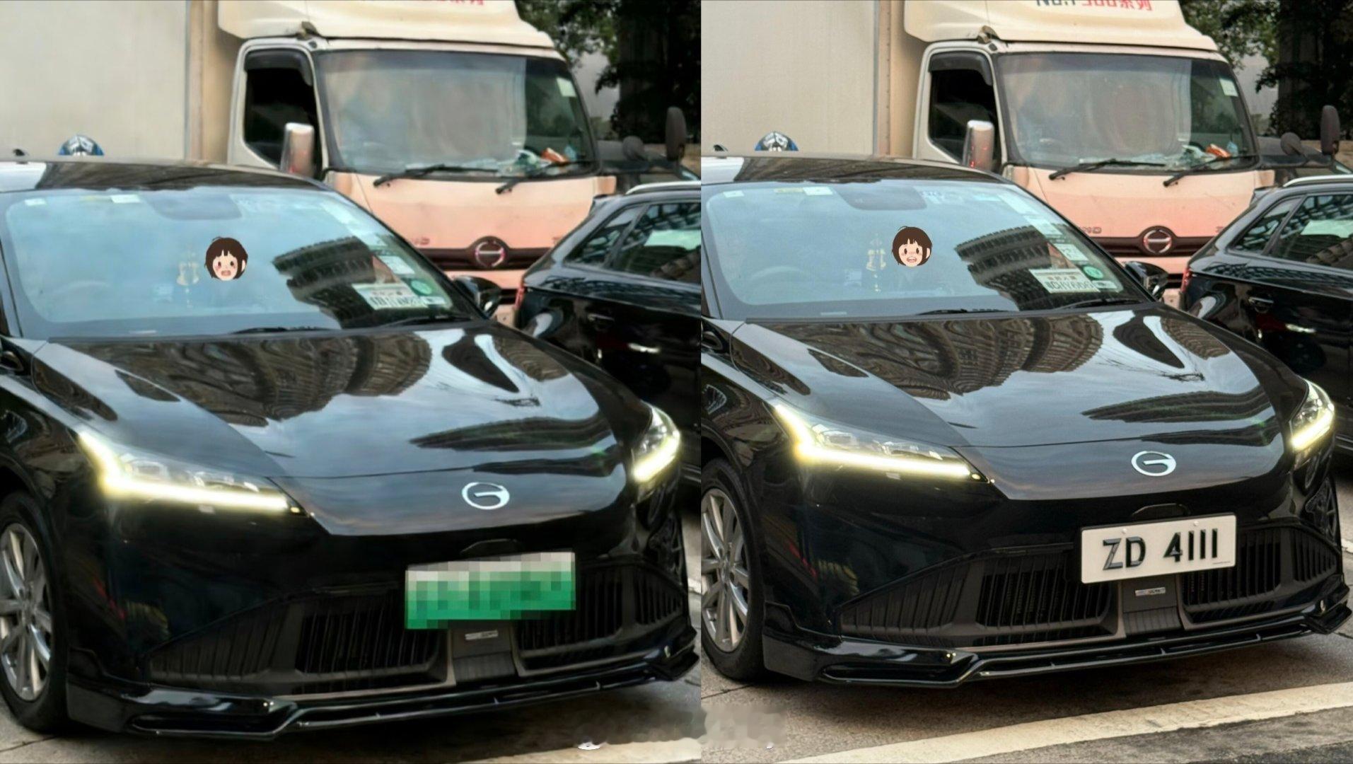 两张图片让你看明白，车牌对车辆颜值的影响。埃安新能源汽车﻿