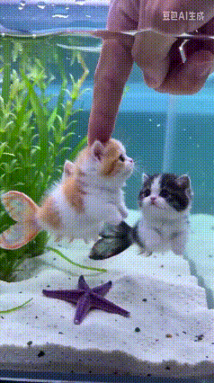从有了AI，这鱼不是鱼，虾不是虾，猫长鱼尾巴，水里当大侠，不抓老鼠不拆