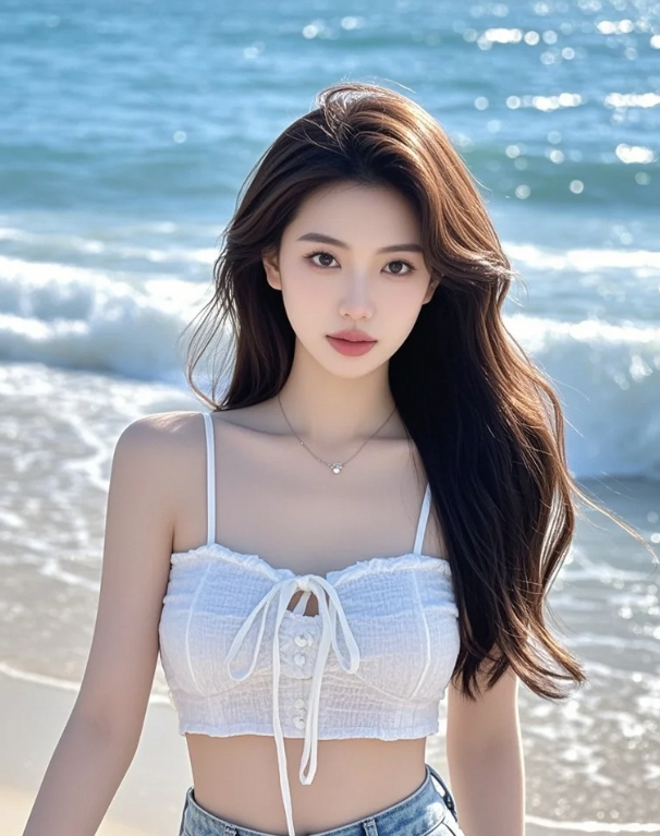 碧海为幕，她站成了夏日最动人的诗