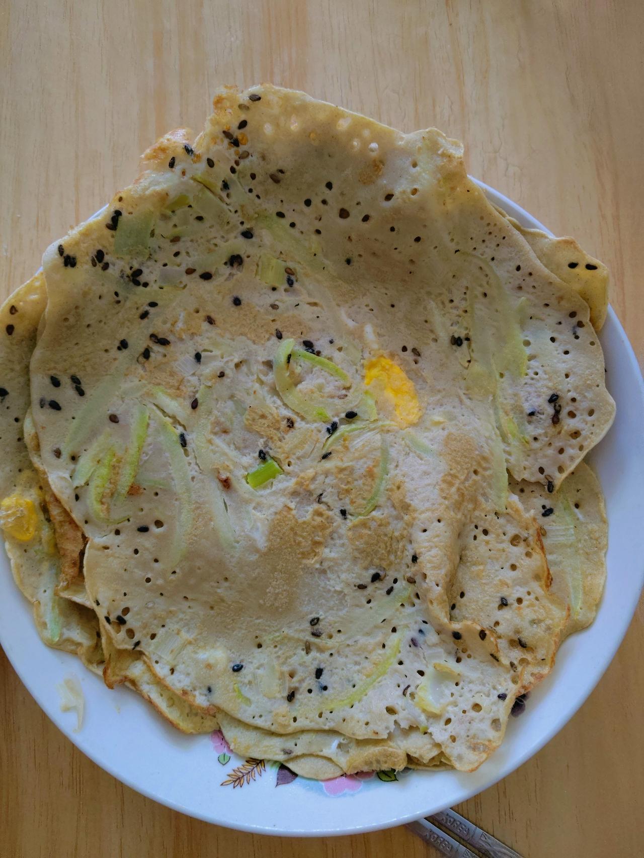 今天的早餐吃什么呢？前几天出门，临走的时候，朋友给带了些蔬菜瓜果，听我们两个人都