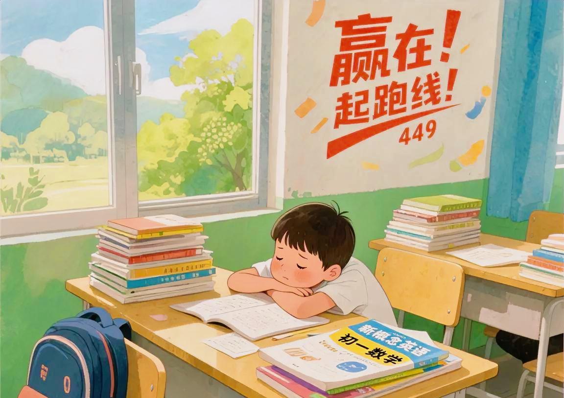 救命！双减4年了，暑假补课咋还卷成这样东北五年级娃假期一半时间在学初一数学，
